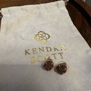 Kendra Scott Sparkling Brown Stud Earrings